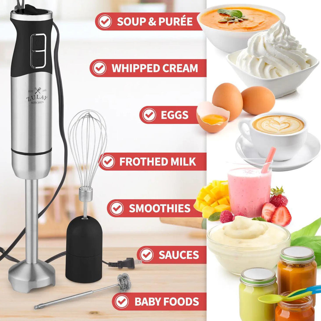 Hand Blender  500W Speed 4in1