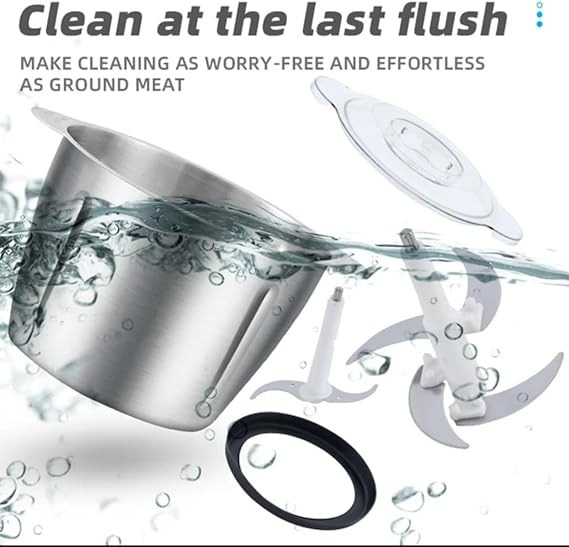 JIHAM Food Chopper 300W 3L Stainless Steel Powerful Multi Food Chopper