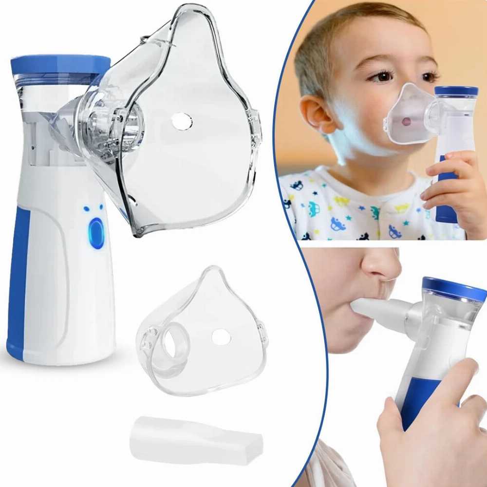 Portable Mesh Nebulizer Quick and Silent Respiratory Relief جهاز استنشاق شبكي محمول: راحة تنفسية سريعة وهادئة"