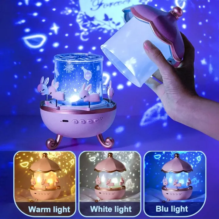 Bunny Carousel Night Light Projector